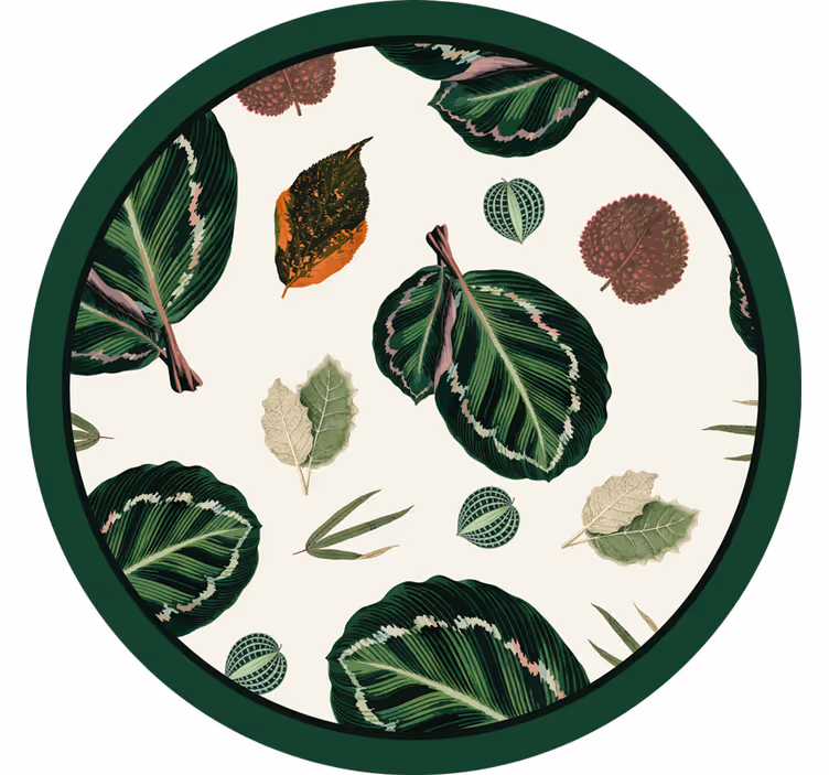 Untersetzer mit blattmuster design - TenStickers