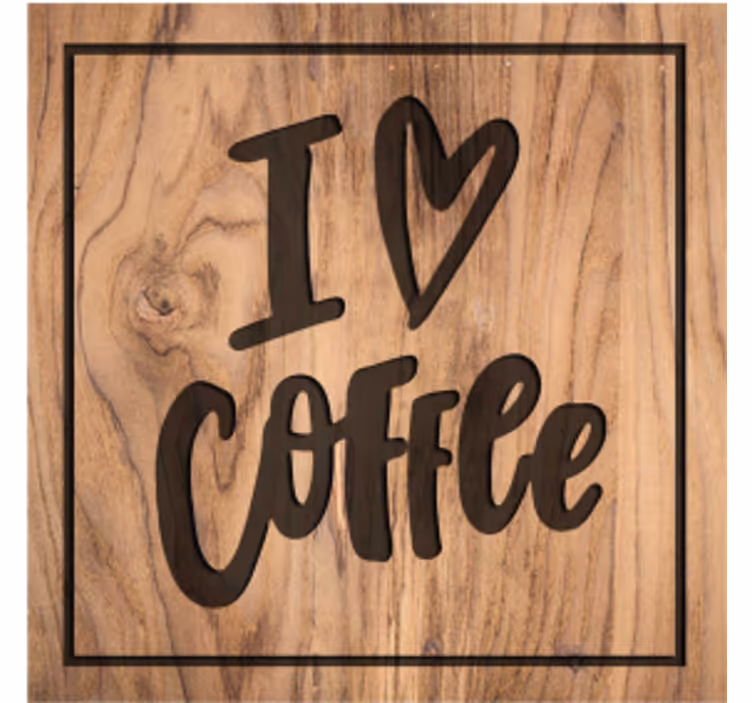 Bierdeckel sprüche kaffee liebe holzschild - TenStickers