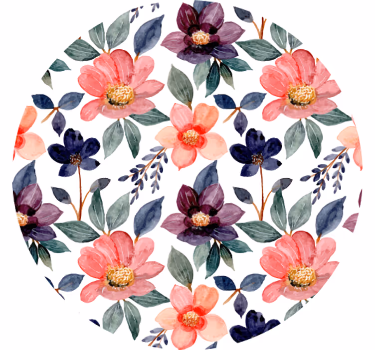 Untersetzer geek mit floralem musterspritzer - TenStickers