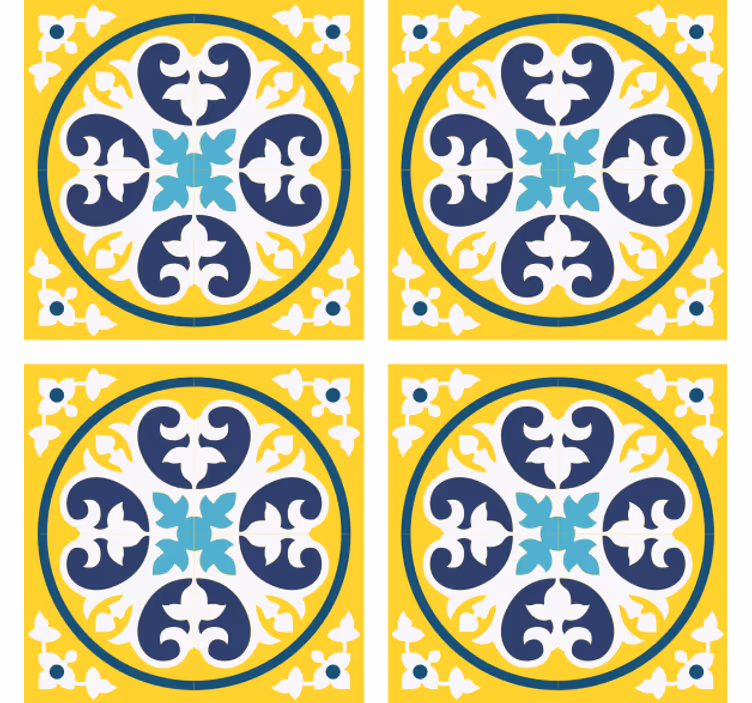 Untersetzer fliese mit floralem keramikmuster - TenStickers