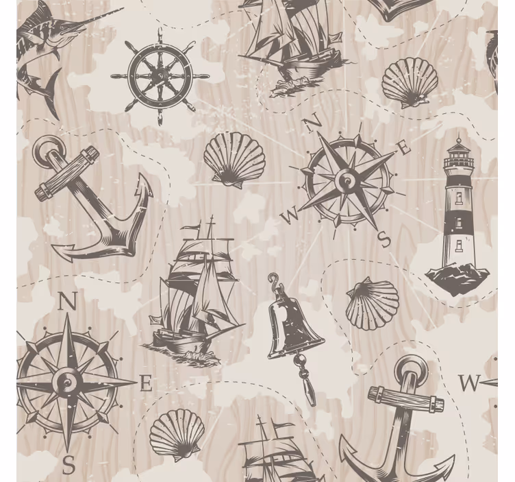 Untersetzer geek mit maritimen mustern - TenStickers