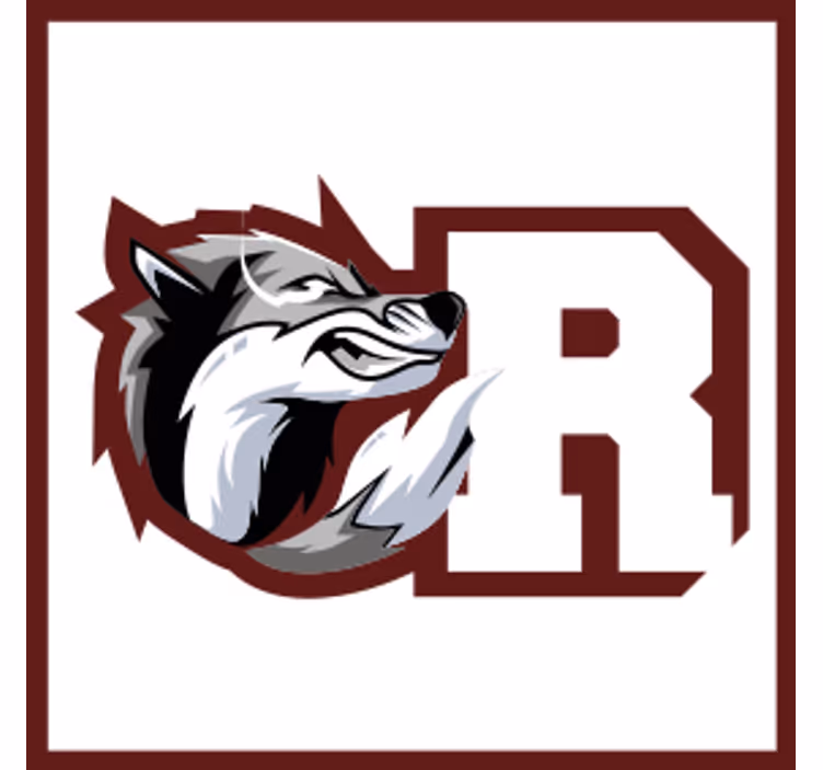 Untersetzer personalisiert Grauer wolf personalisiert - TenStickers