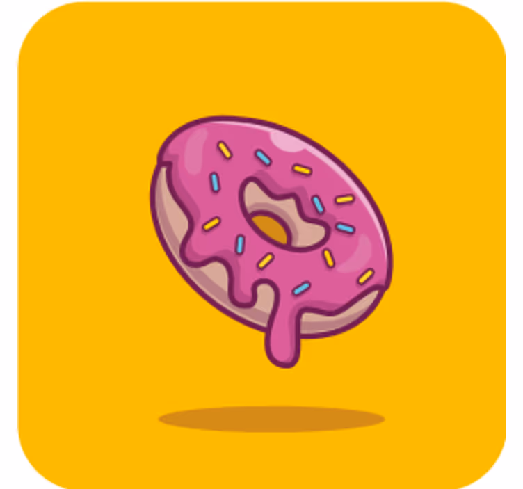 Untersetzer bier pink glasur gebäck - TenStickers