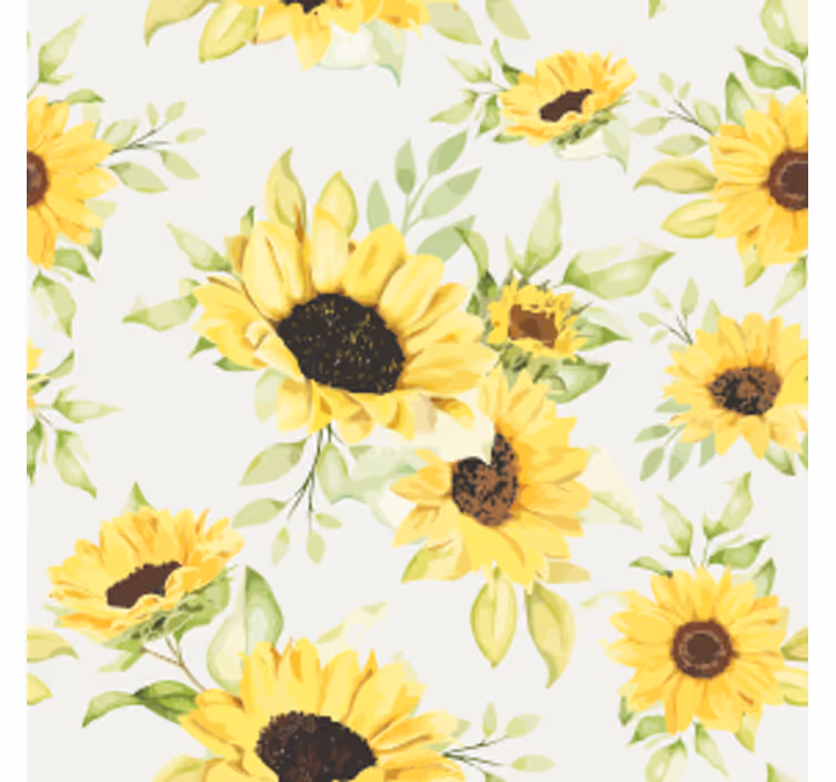 Untersetzer geek sonnenblumen floral motiv - TenStickers