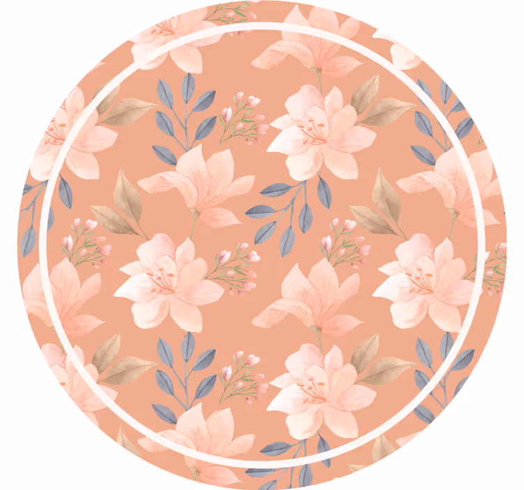 Untersetzer modern mit floralem blattmuster - TenStickers