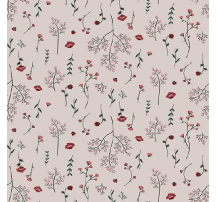Untersetzer mit botanischem druck hintergrund - TenStickers