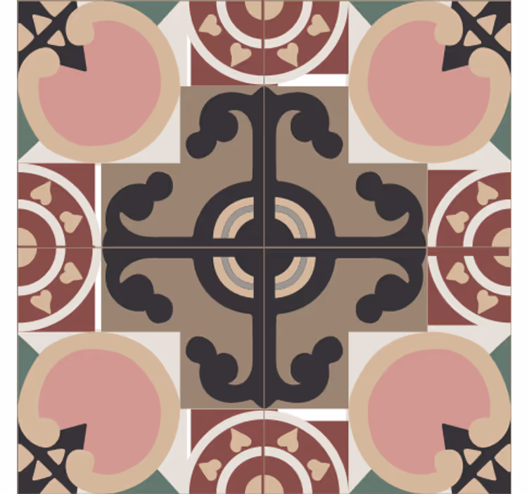 Untersetzer fliese mit filigranen geometrischen mustern - TenStickers