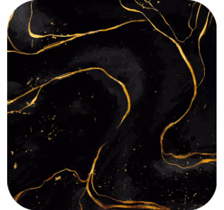 Untersetzer schwarz und gold wirbel - TenStickers