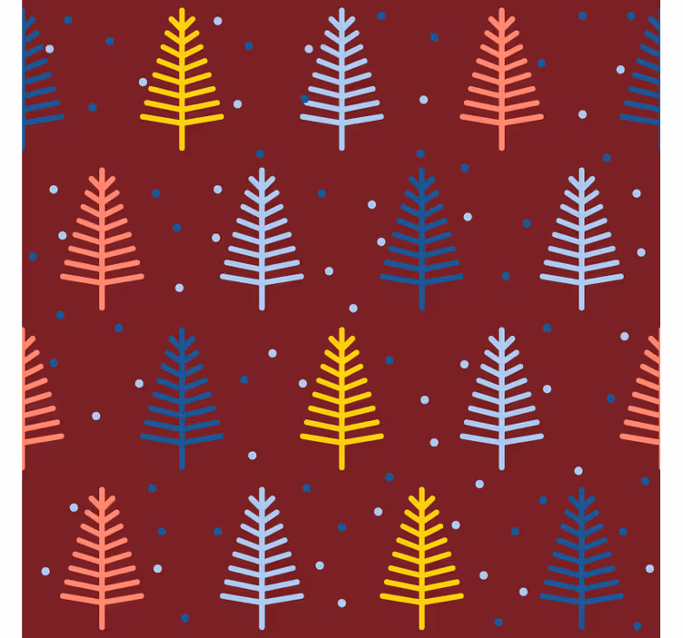 Untersetzer weihnachten buntes baum-muster - TenStickers