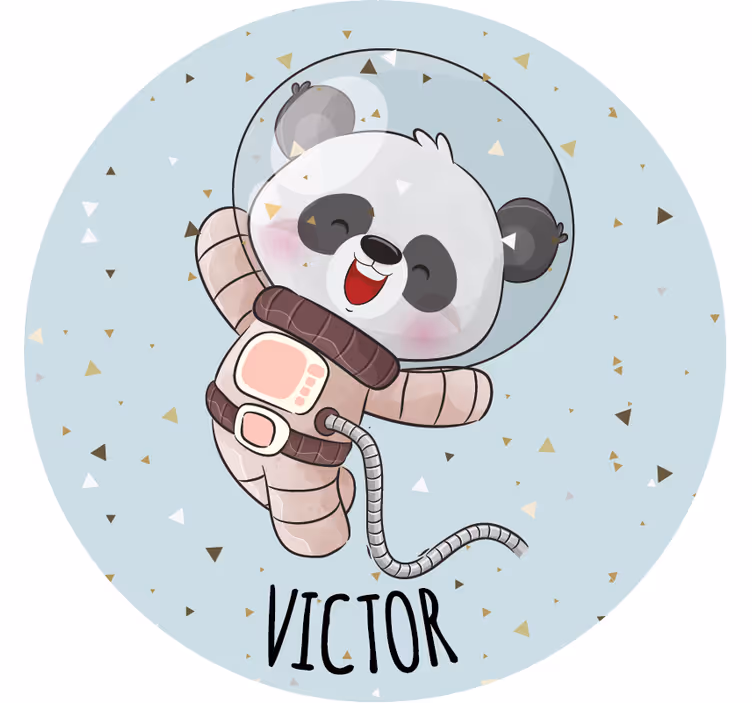 Vintage untersetzer fröhlicher astronaut panda - TenStickers