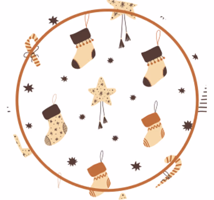 Untersetzer weihnachten festliche feiertagsstrümpfe - TenStickers
