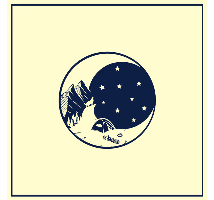 Untersetzer modern bergnachtlandschaft - TenStickers