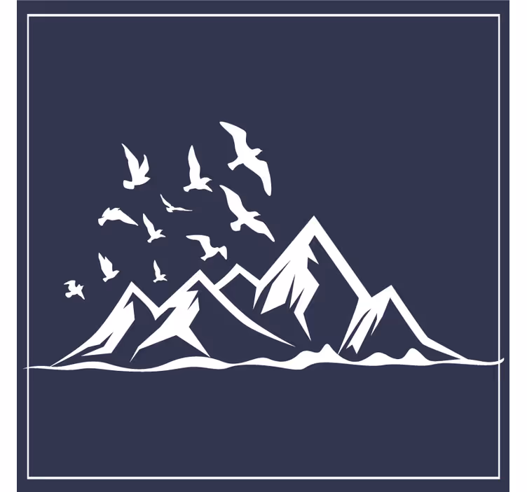 Untersetzer modern Einfarbige berge - TenStickers