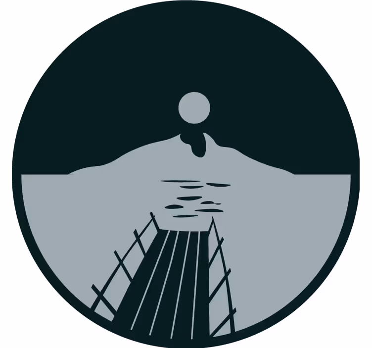 Untersetzer bier sonnenuntergang über wasser - TenStickers