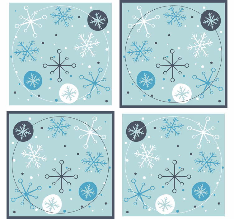 Untersetzer weihnachten schneeflockenmuster kollektion - TenStickers