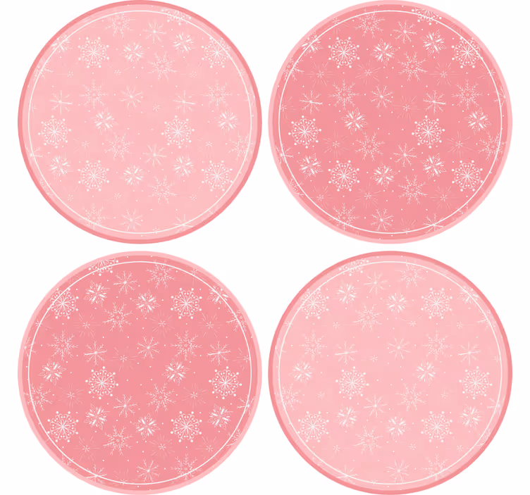 Untersetzer weihnachten schneeflockenmuster set - TenStickers