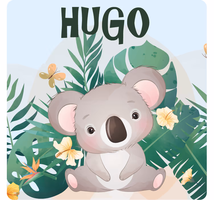 Personalisierte untersetzer mit niedlichem koala-motiv - TenStickers