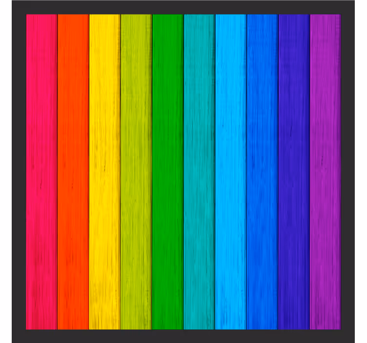 Untersetzer Muster Realistischer regenbogen aus holz - TenStickers