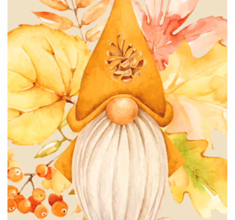 Halloween untersetzer mit herbstlichem gnomedesign - TenStickers
