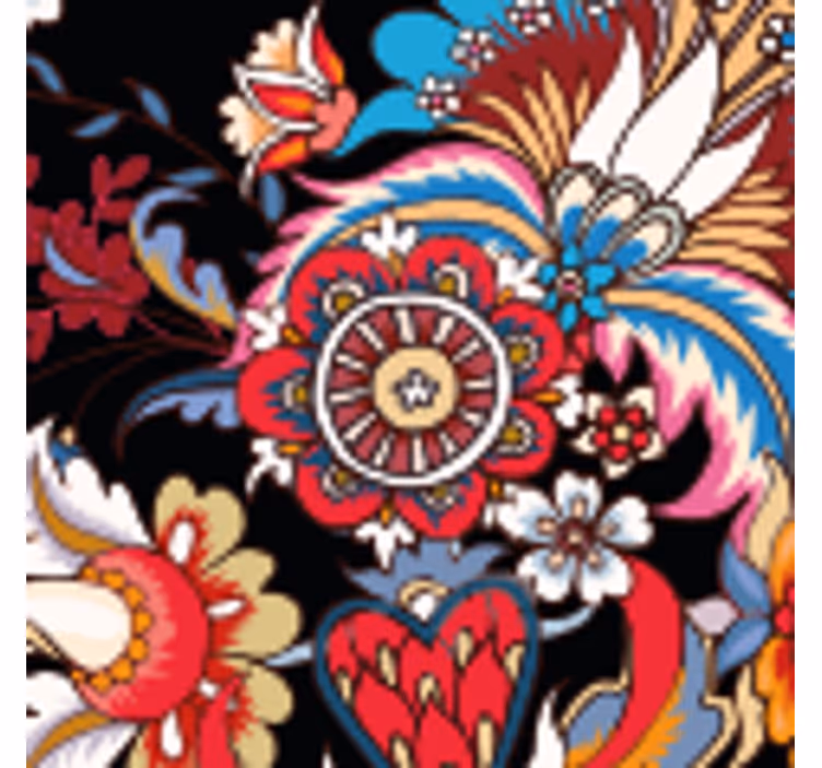Untersetzer mit lebhaftem blumenmuster - TenStickers