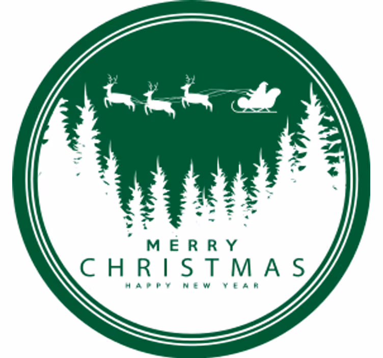 Untersetzer weihnachten festliche santa schlitten szene - TenStickers