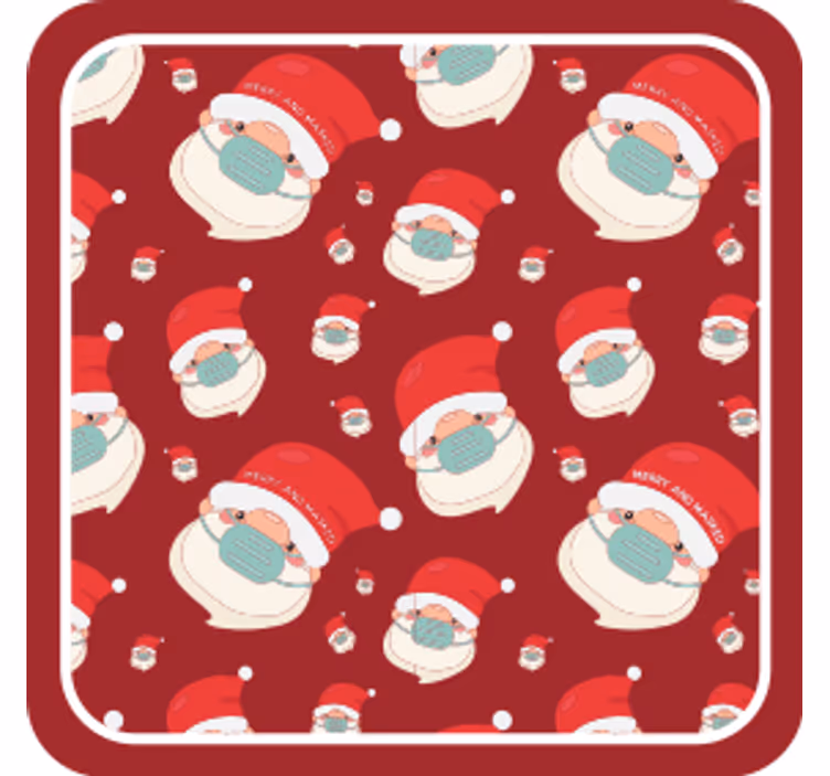 Untersetzer weihnachten mit festlichen weihnachtsmännern - TenStickers