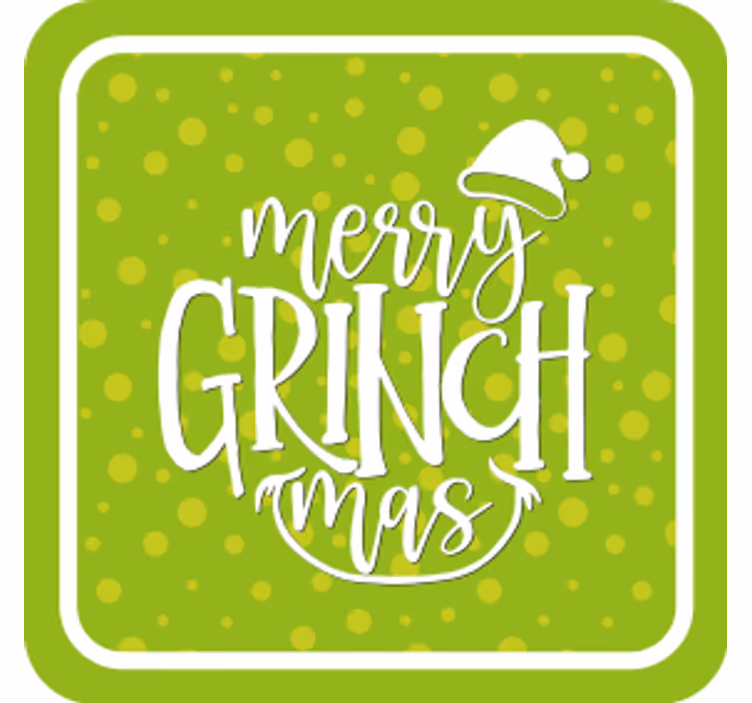 Untersetzer weihnachten fröhliche grinchmas grüße - TenStickers