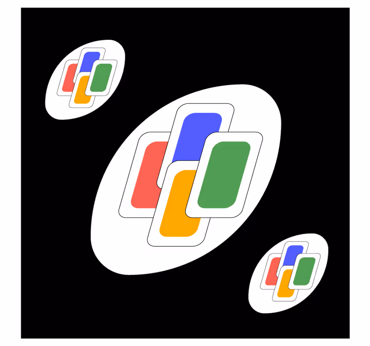 Untersetzer geek bunte Überlagerungsformen - TenStickers