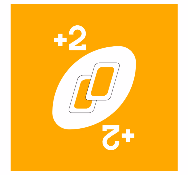 Untersetzer geek zwei verbundene formen mit zahlen - TenStickers