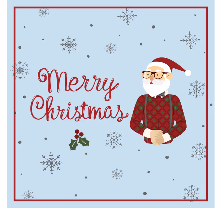 Untersetzer Weihnachten Frohe hipster-weihnachten - TenStickers