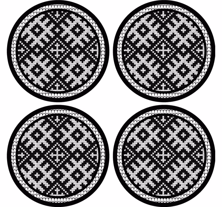 Untersetzer im gestrickten muster - TenStickers