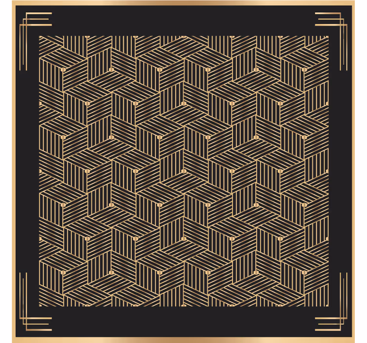 Untersetzer mit geometrischem blattmuster - TenStickers
