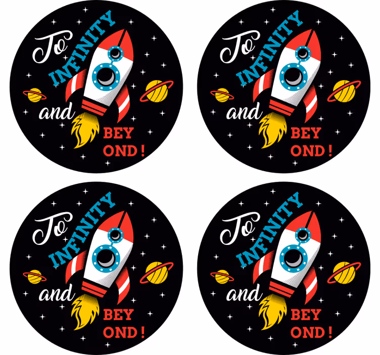 Untersetzer geek raketenstart weltraumthema - TenStickers