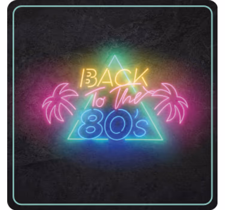 Vintage untersetzer im neon 80er retro stil - TenStickers