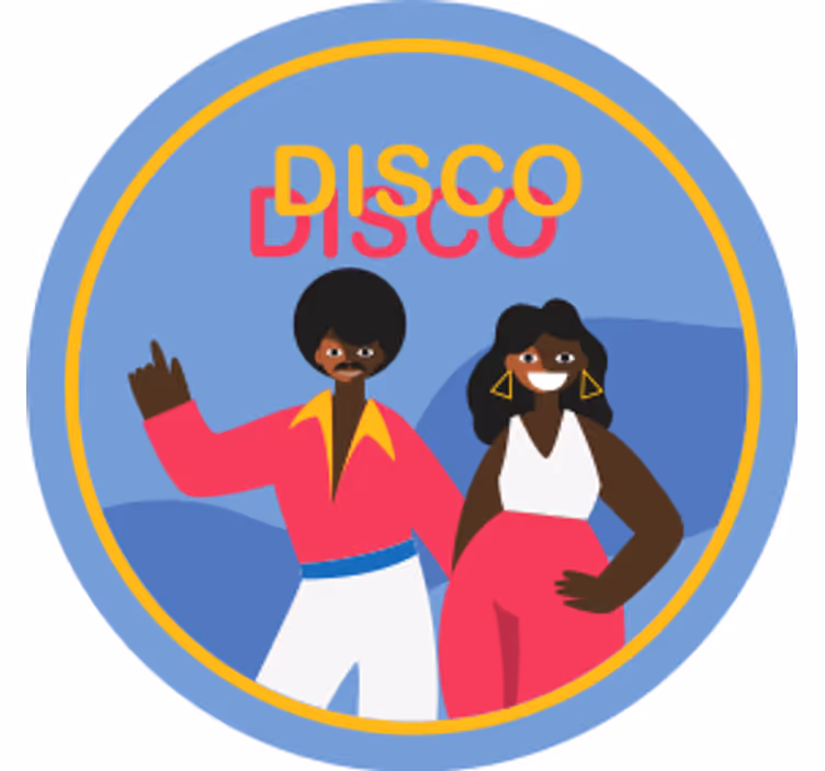 Untersetzer geek disco tanzparty - TenStickers