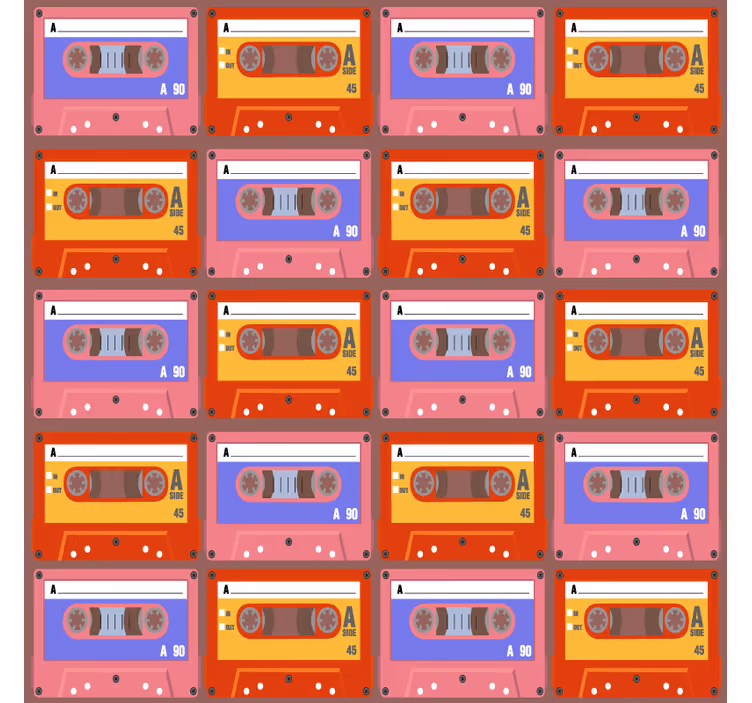 Vintage untersetzer im retro kassettendesign - TenStickers