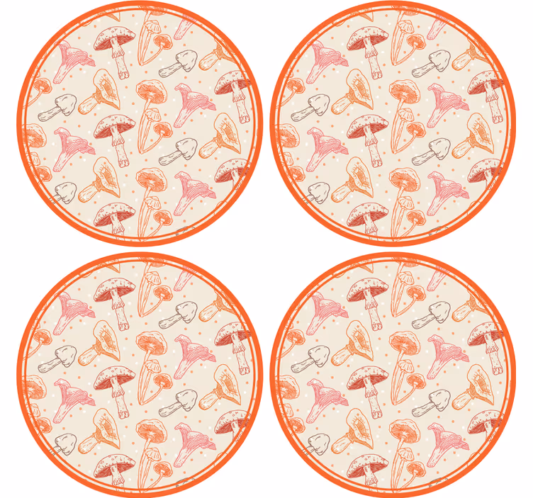 Untersetzer geek mit verspielter pilzillustration - TenStickers