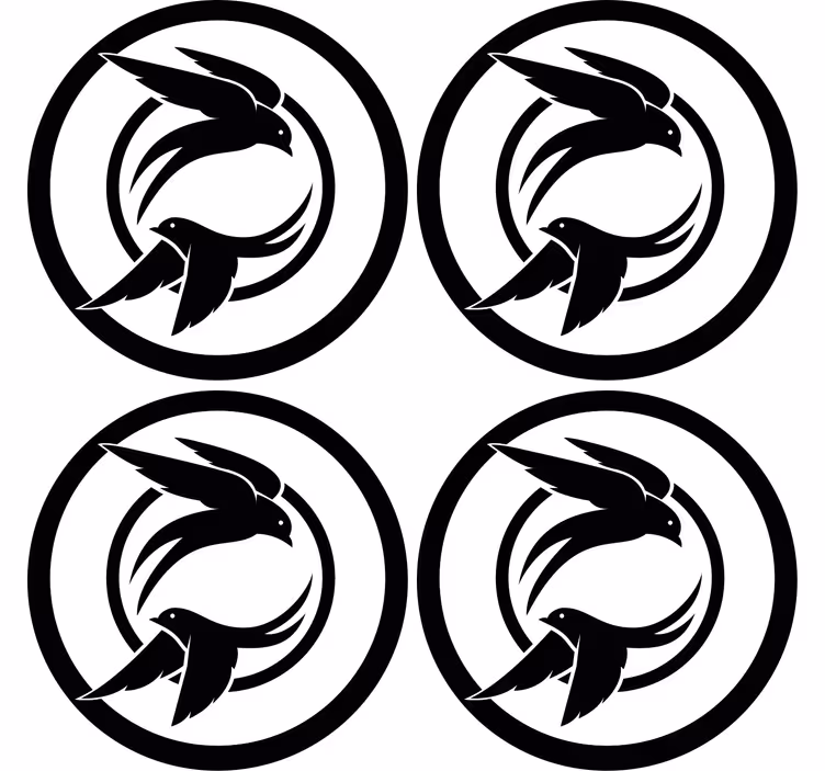 Untersetzer geek mit stilisiertem vogelemblem - TenStickers