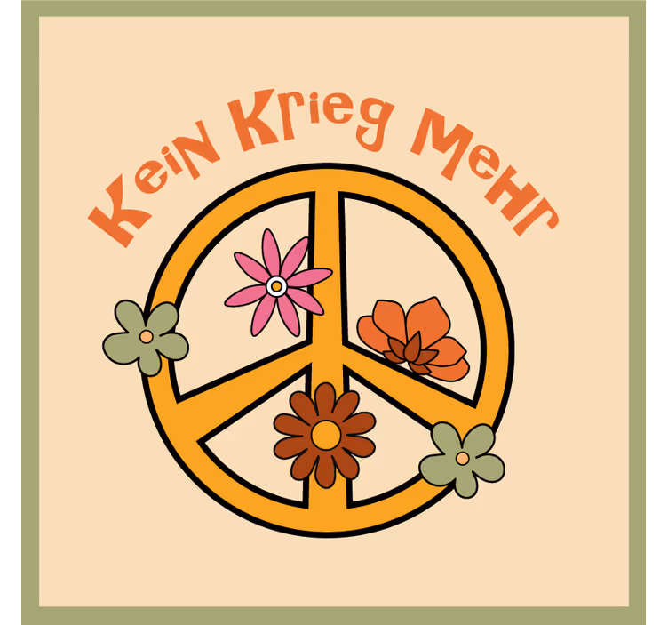 Untersetzer Vintage Kein krieg mehr - TenStickers