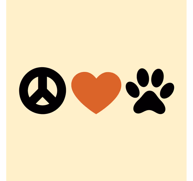 Bierdeckel sprüche frieden liebe tiere - TenStickers
