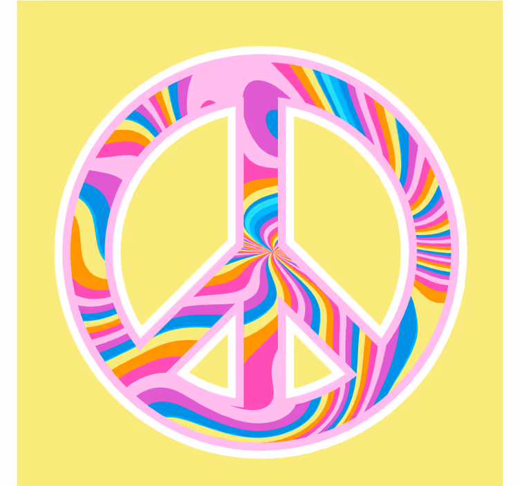 Untersetzer geek mit lebendigem frieden emblem - TenStickers