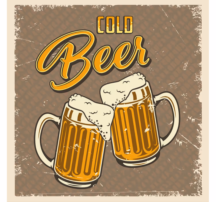 Untersetzer bier für schaumige bierkrüge - TenStickers