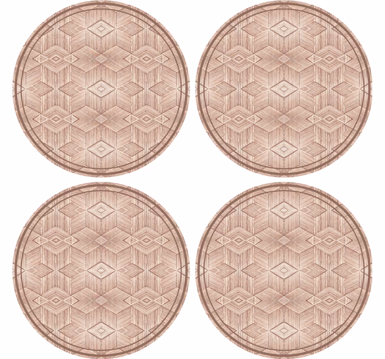 Untersetzer mit geometrischem muster rund - TenStickers