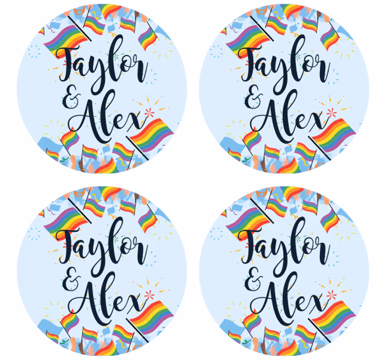 Untersetzer bier regenbogenflaggen feier - TenStickers