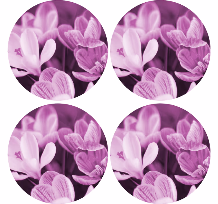 Untersetzer mit lebhaftem blumenmotiv - TenStickers