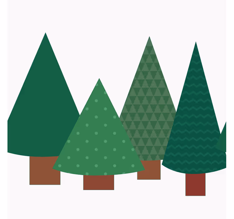 Untersetzer weihnachten stilisierte tannenbäume - TenStickers