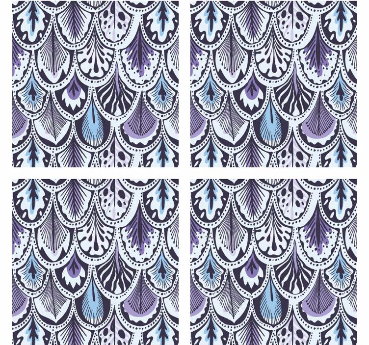 Untersetzer mit elegantem blättermotiv - TenStickers
