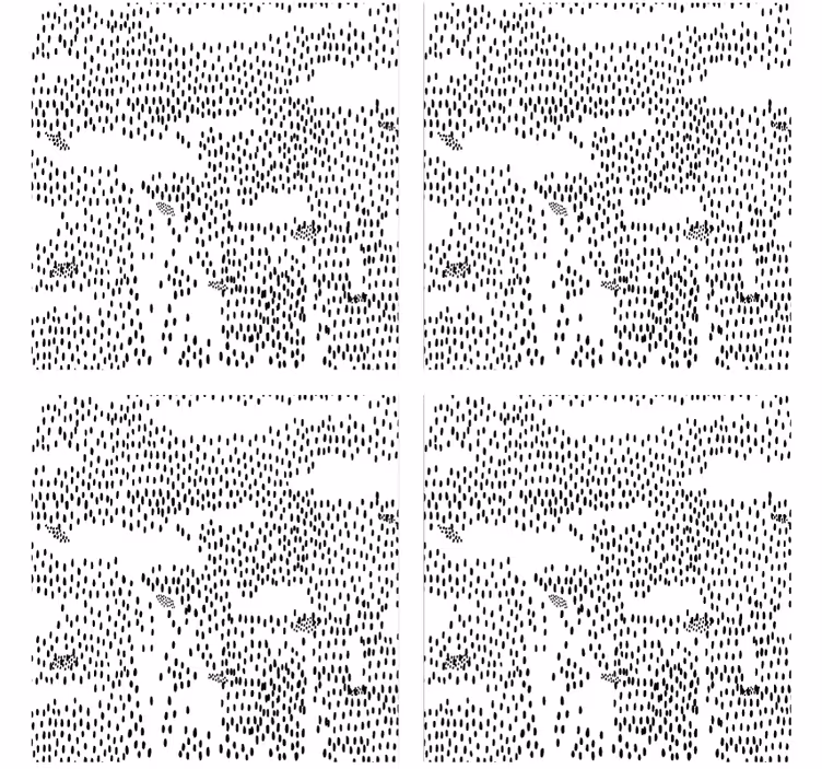 Untersetzer mit abstraktem schwarzen muster - TenStickers