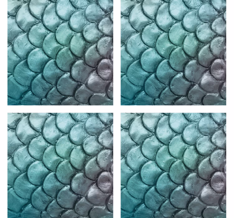 Untersetzer Muster Blauer neon fischschuppen textureffekt - TenStickers