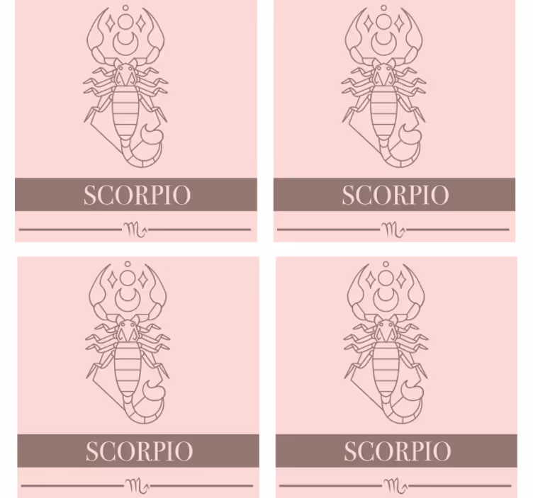 Personalisierte untersetzer skorpion symbol - TenStickers